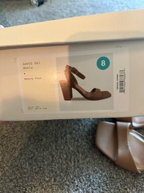 A new Day- Target brand. Memory Foam Tan Block Heel Sandals - Size 8